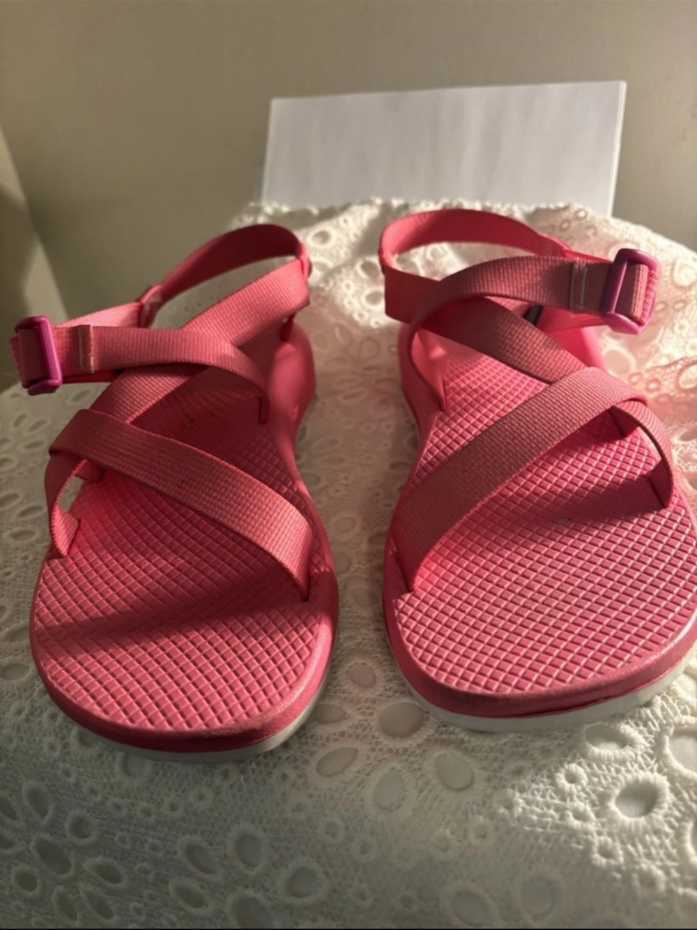 Chaco Hot Pink Adjustable Strap Sandals